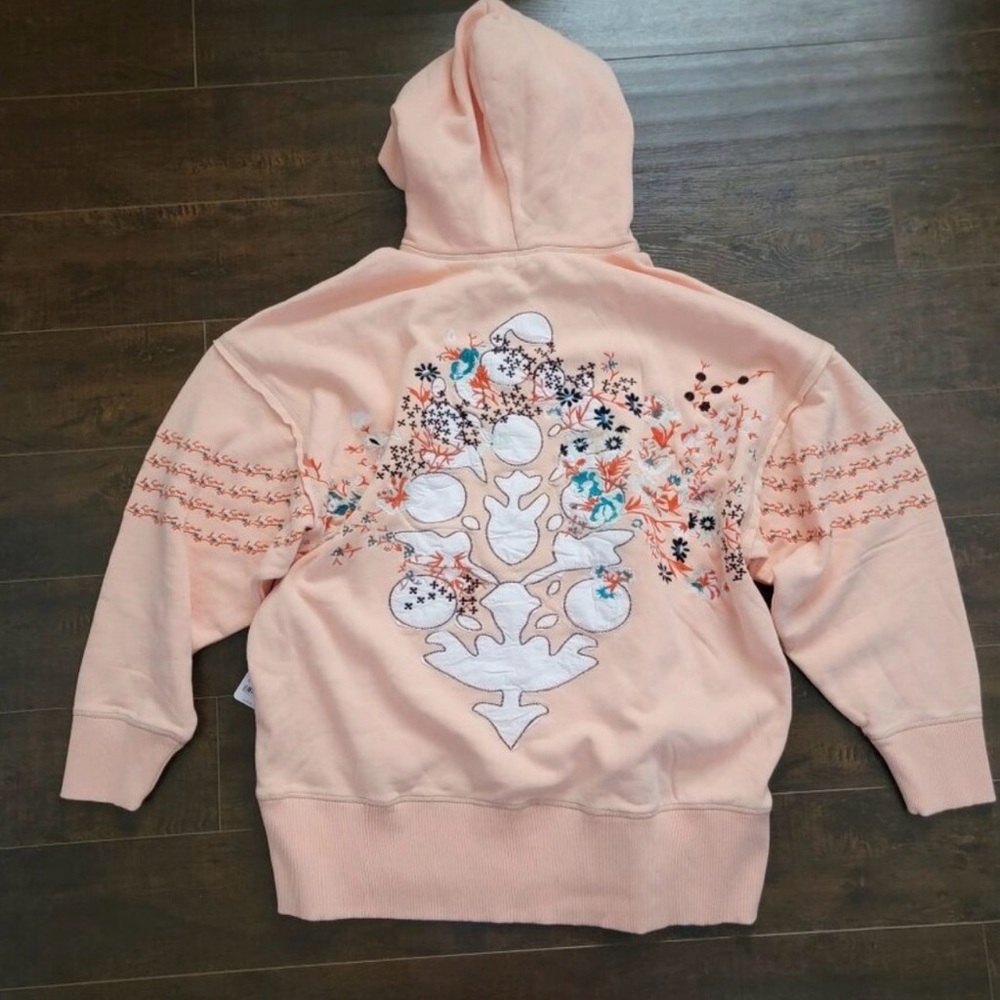 BNWT Free People At My Best Embriodered Hoodie
